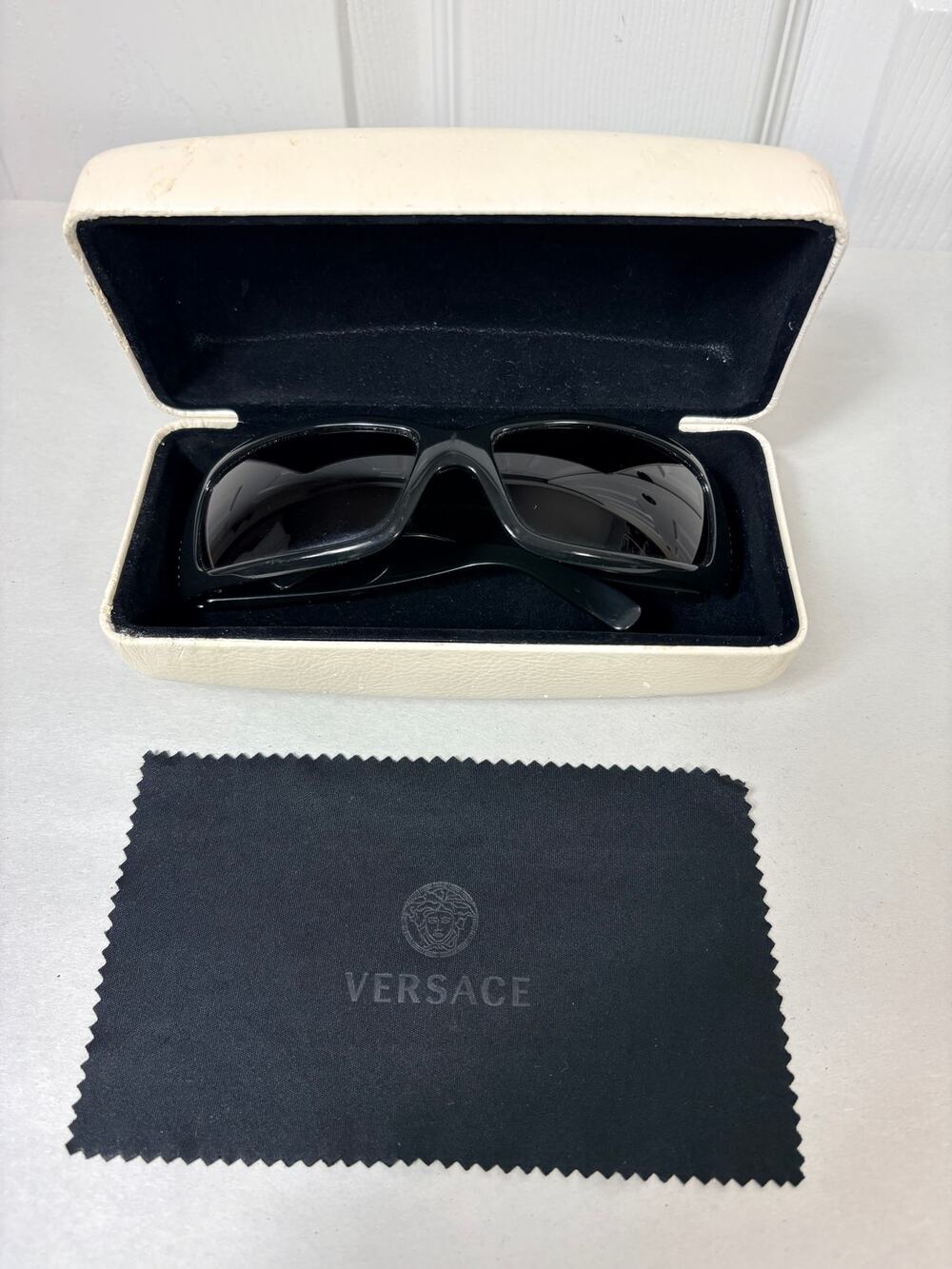 Versace Sunglasses Black Silvercoin Medusa Swarovski Crystals